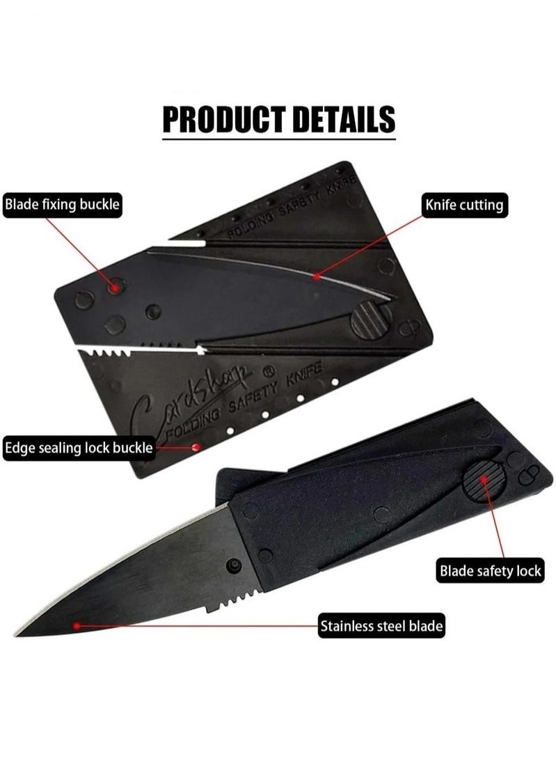 Credit Card Folding Fruit Knife Black - Image 5